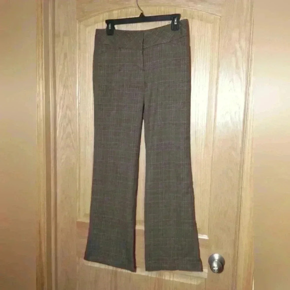 Loft women's brown plaid pants size 2 - Picture 1 of 6